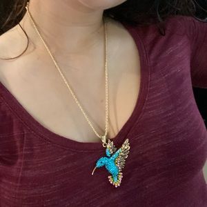 Betsey Johnson hummingbird necklace